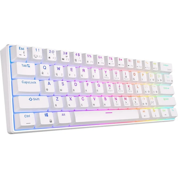 Клавиатура Royal Kludge RK61 RGB (белый, RK Red)