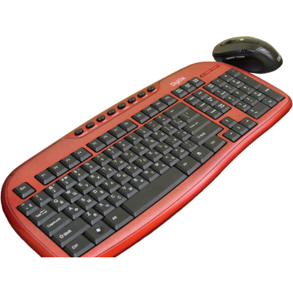 Комплект клавиатура + мышь беспроводная DIGION PTLRQ4000R Red