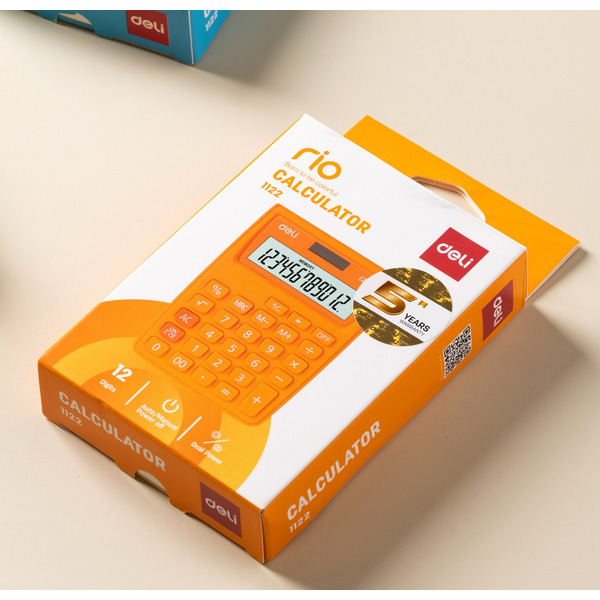 Калькулятор Deli E1122/OR
