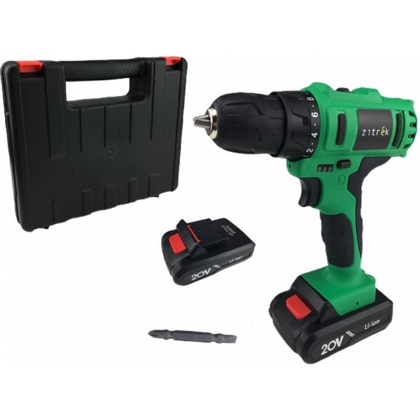 Дрель-шуруповерт Zitrek Greenpower 20-Li (063-4076) с 2-мя АКБ, кейс