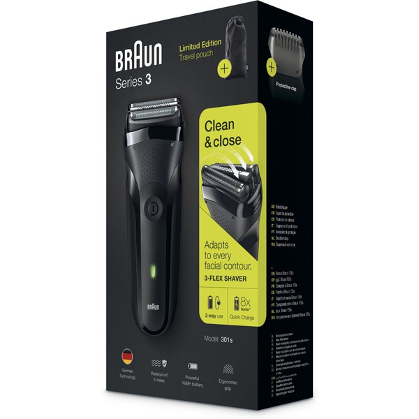 Электробритва Braun Series 3 301s Black + чехол