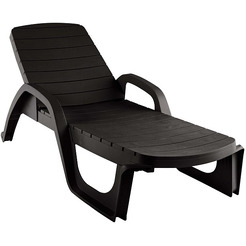 Шезлонг Ellastik Plast Прованс 190x70x32 (шоколадный)
