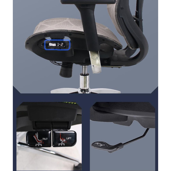 Кресло компьютерное EVOLUTION FISHBONES PRO Grey