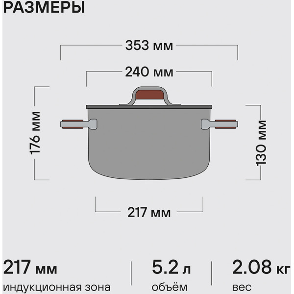 Кастрюля Rondell Fjord RDS-1792