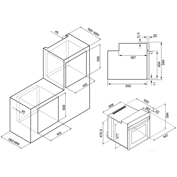 Духовой шкаф Krona Linde 45 WH