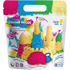 Песок кинетический Genio Kids Умный песок. Розовый 1 кг SSR973