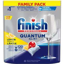 Капсулы для ПММ Finish Powerball Quantum All in 1 Lemon (120 шт)