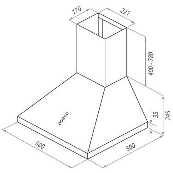 Вытяжка CIARKO Retro 60 Ivory