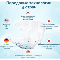 Подгузники Hoppi AirDream для новорожденных до 5кг HB-028-NB (66шт)