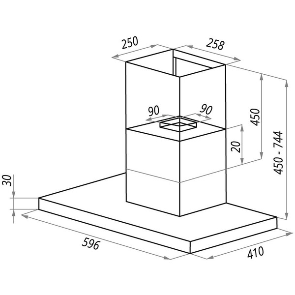 ВЫТЯЖКА MAUNFELD BRENT 60 ЧЕРНЫЙ