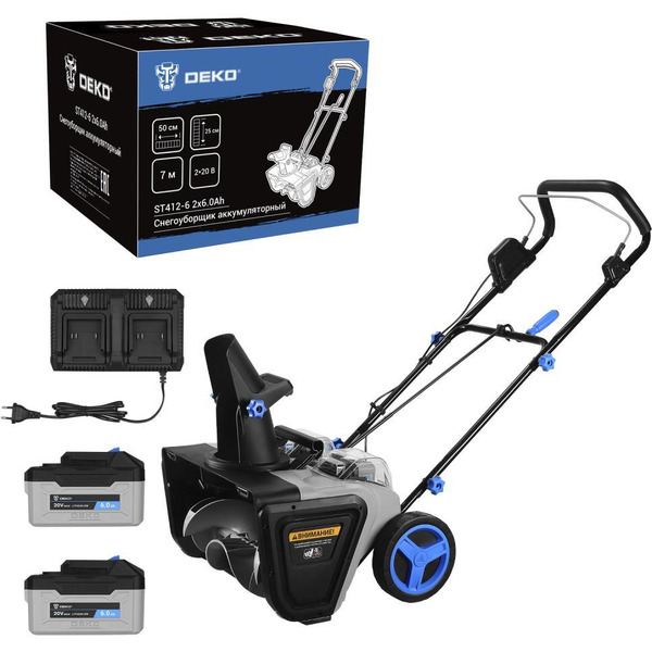 Снегоуборщик Deko ST412-6 083-4445 (с 2-мя АКБ)