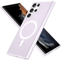 Задняя накладка CASE Translucent Strip Samsung Galaxy S22 Ultra, белый