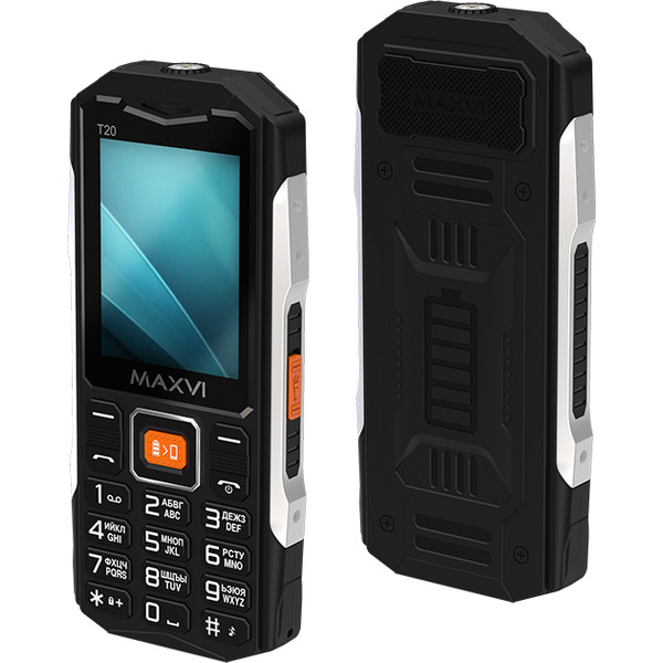 Мобильный телефон Maxvi T20 +ЗУ WC-112 (черный)