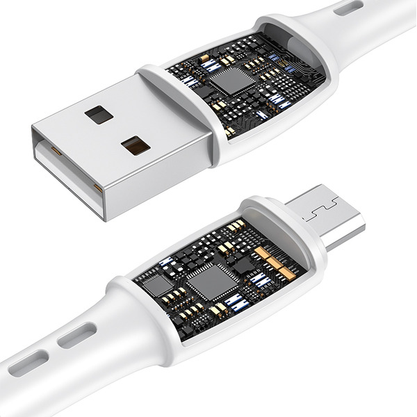 Кабель VIPFAN X05 USB-MicroUSB 3A 2 м (белый)