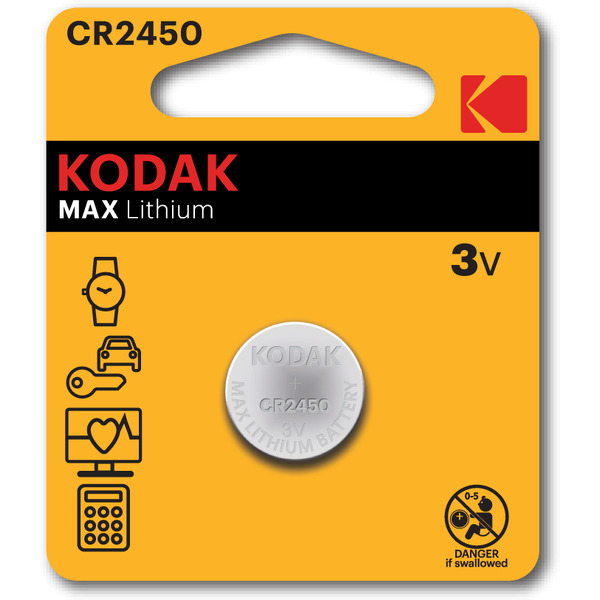 Батарейки Kodak CR2450-BL1 MAX Lithium 30414761