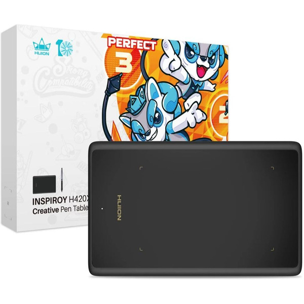 Графический планшет HUION Inspiroy H420X (черный)