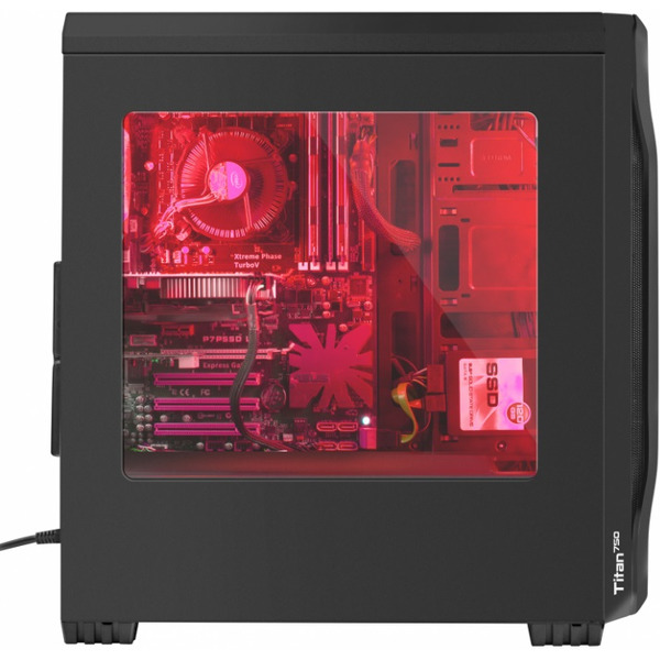 Корпус для компьютера GENESIS Titan 750 Red Midi NPC-1125