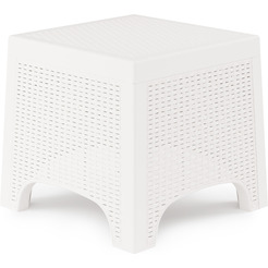 Садовый стол Альтернатива Ротанг Лайт М8910 (белый)