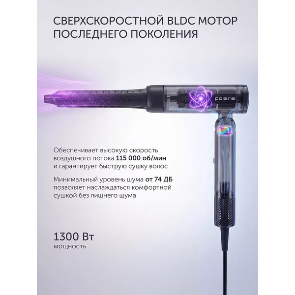 Фен POLARIS PHD 1540 (черный)