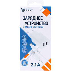 Зарядное устройство DigitalPart WC-250 2.1A (белый)