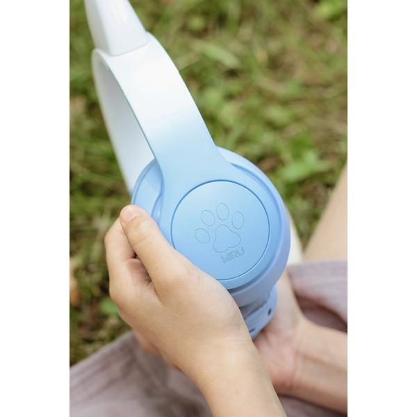 Наушники с ушками MIRU Cat EP-W10 (голубой)