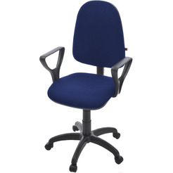 Кресло офисное Фабрикант Престиж+ (ТК-9 синий/PL 600)