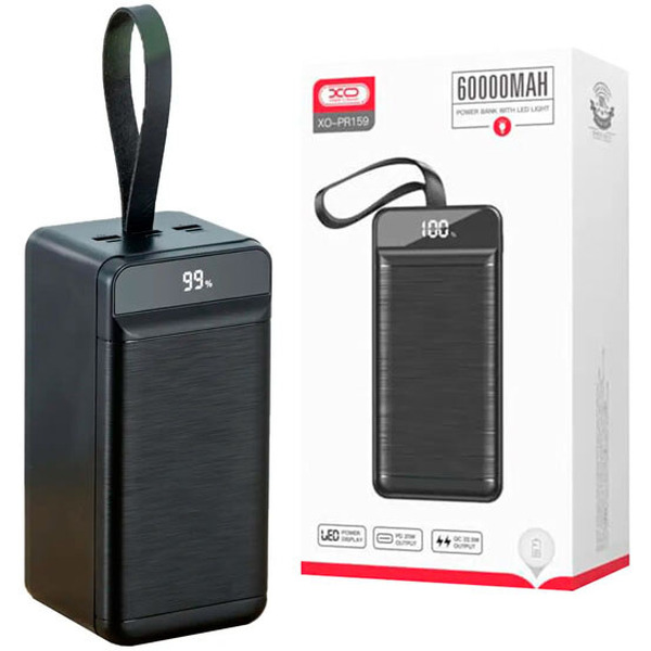 Внешний аккумулятор XO PR159 60000mAh (черный)