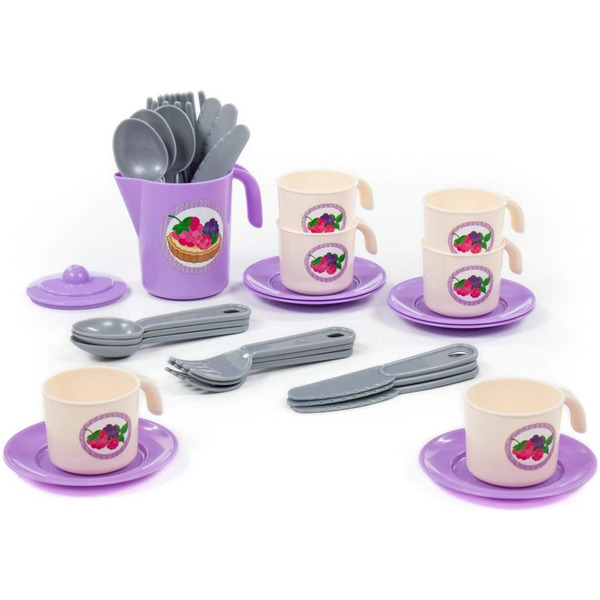 Набор игрушечной посуды Полесье Анюта 80080 (на 6 персон, в сеточке)