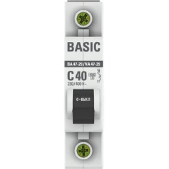 Выключатель автоматический EKF Basic ВА 47-29 1P 40А (C) 4.5кА