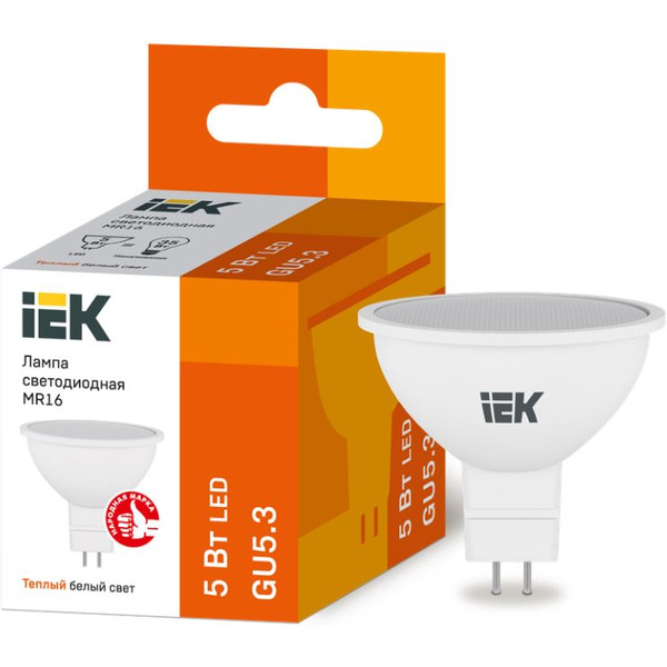Лампочка IEK LED LL-I-MR16-5-230-30-GU5