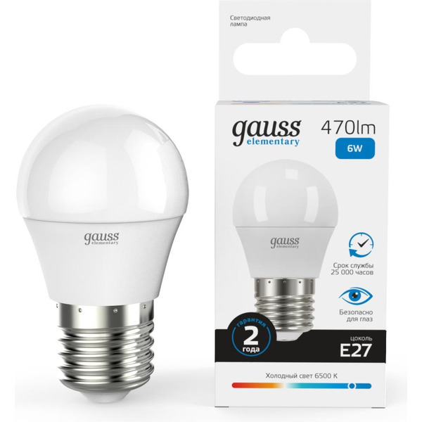 Лампочка Gauss Elementary Globe 53236