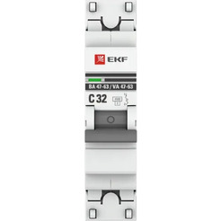 Выключатель автоматический EKF PROxima ВА 47-63 1P 32А (C) 4,5kA
