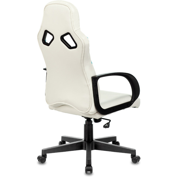 Кресло геймерское Бюрократ Zombie Runner (белый/голубой)