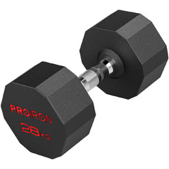 Гантель обрезиненная Proiron Г1280ОБР (28 кг)