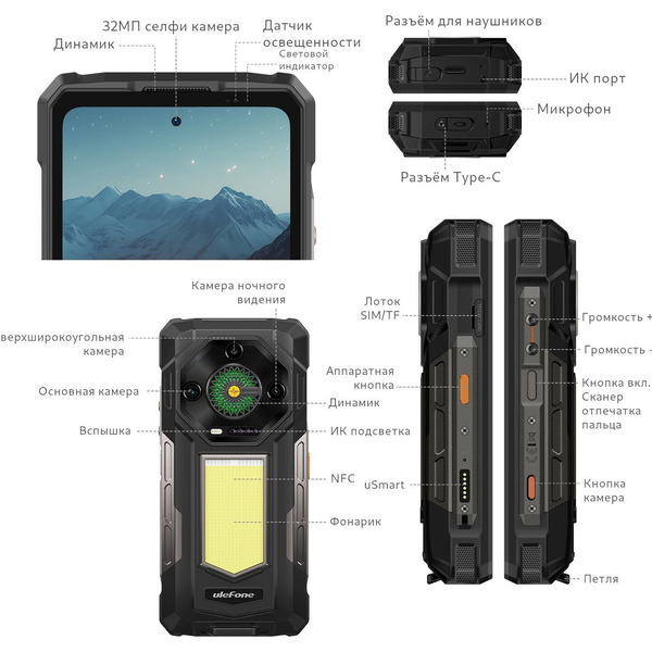 Смартфон Ulefone Armor 33 12GB/512GB (черный)
