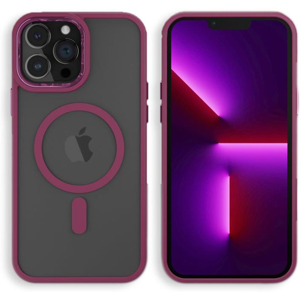 Задняя накладка CASE Acrylic MagSafe Apple iPhone 12 / 12 Pro бордовый