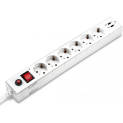 Сетевой фильтр Buro BU-SP5-USB-2A-W