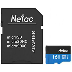 Карта памяти Netac P500 Standard 16GB NT02P500STN-016G-R (с адаптером)