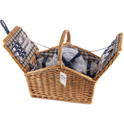 Корзина для пикника плетеная с набором посуды на 2 персоны 10593170 (900007)