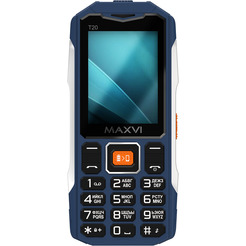Мобильный телефон Maxvi T20 +ЗУ WC-112 (синий)