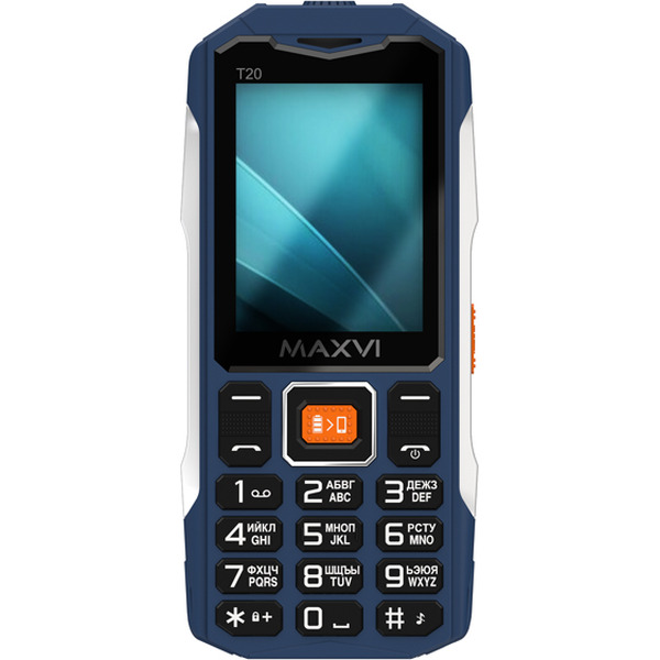 Мобильный телефон Maxvi T20 +ЗУ WC-112 (синий)