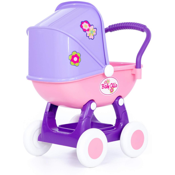 Коляска для кукол Полесье Arina 4-х колесная 48202 (фиолетовый/розовый)