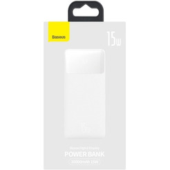 Портативное зарядное устройство Baseus Bipow Digital Display PPDML-K02 30000mAh (белый)