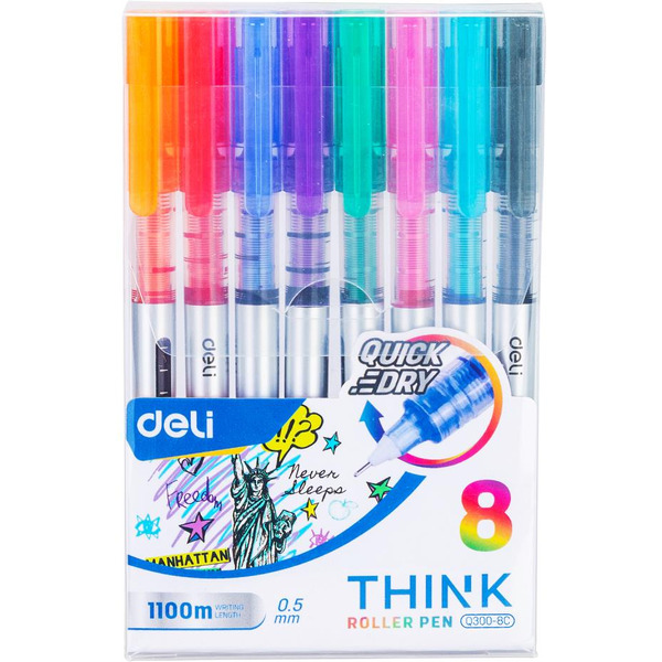 Набор ручек-роллеров DELI THINK Q3008C