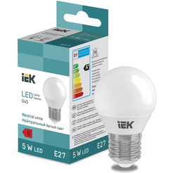 Лампочка IEK LED Globe G45 400lm 4000K E27