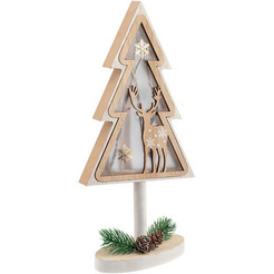 Деревянная фигурка с подсветкой NEON-NIGHT Елка на подставке 504-028