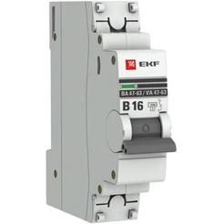 Выключатель автоматический EKF PROxima ВА 47-63 1P 16А (В) 4,5kA