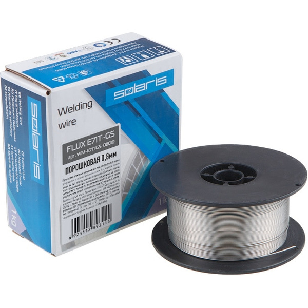 Проволока сварочная SOLARIS FLUX E71T-GS ф 0.8мм (WM-E71TGS-08010)