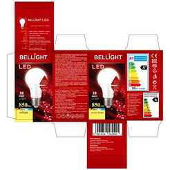 Лампа светодиодная BELLIGHT LED A60 10W 220V E27 3000К