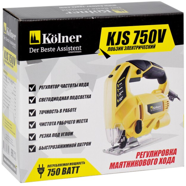Электролобзик Kolner KJS 750V